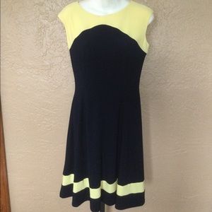 American Living Yellow Navy Stretch Sundress 6